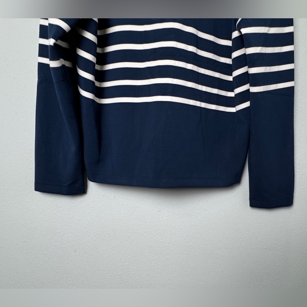 NEW SPANX airessentials long sleeve cardigan in midnight navy stripe size medium - Picture 9 of 13